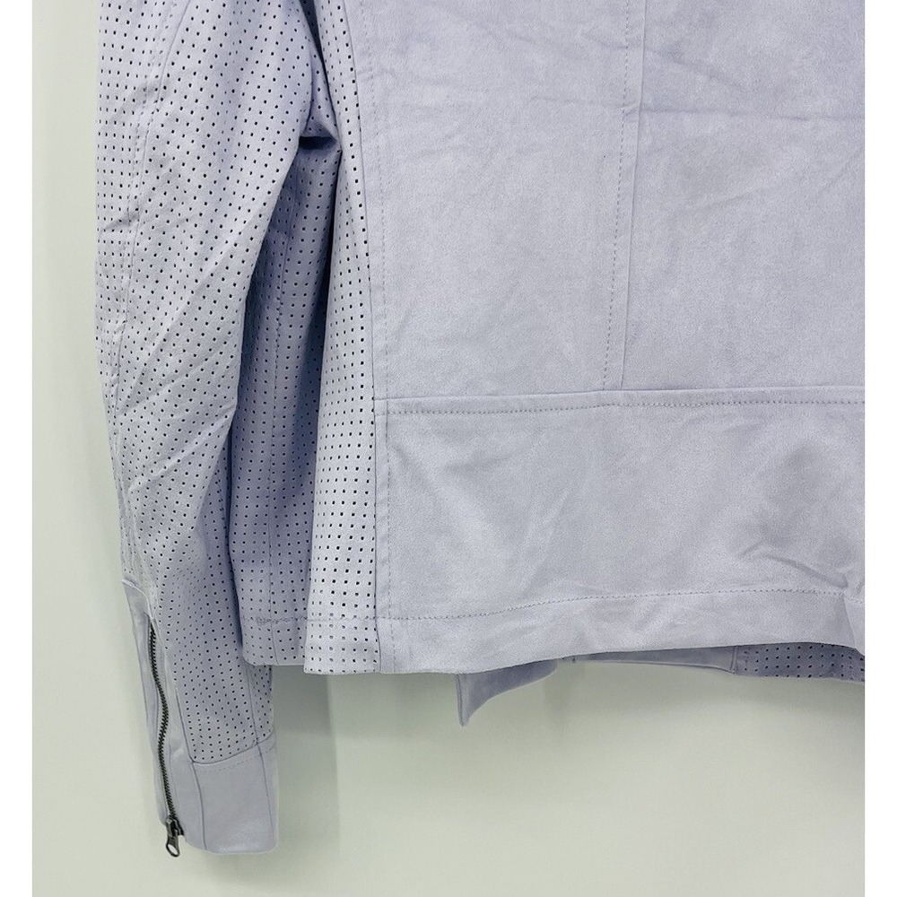 Kate and Mallory Moto Jacket Asymmetric Zip Lavender Microfiber Sueded Size XL - Picture 10 of 10
